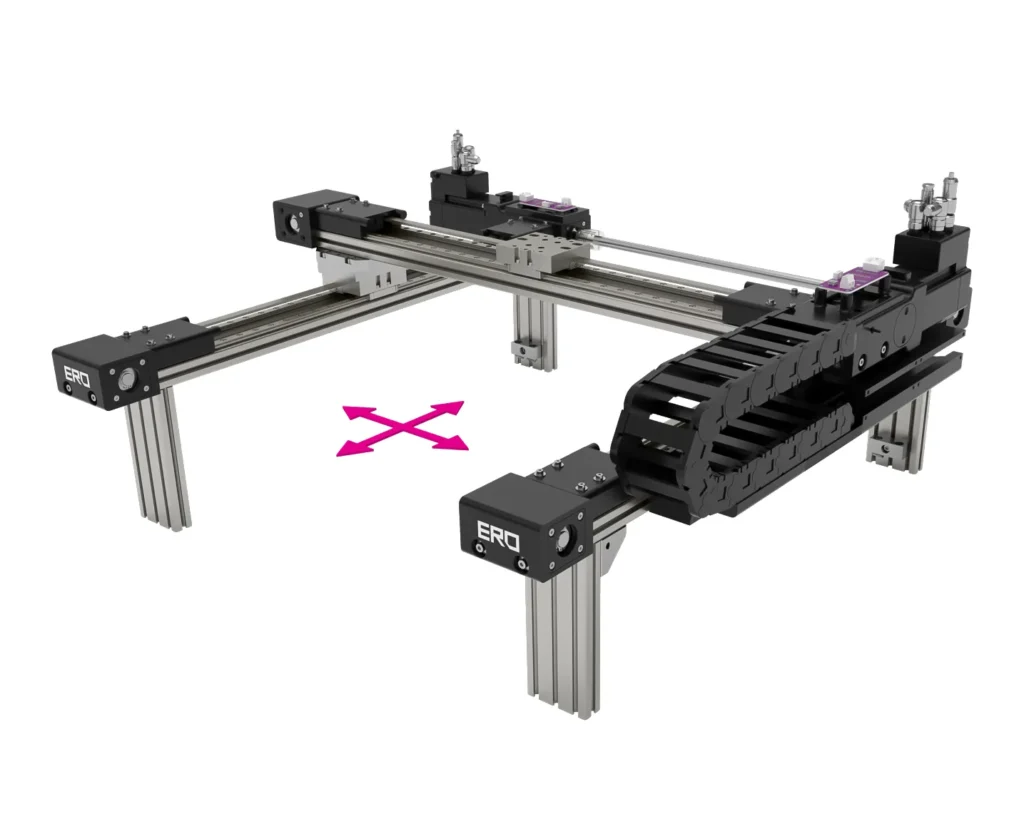 ERo Botics Flächenportal als Produkt mit Pfeilen die in X und Y zeigen